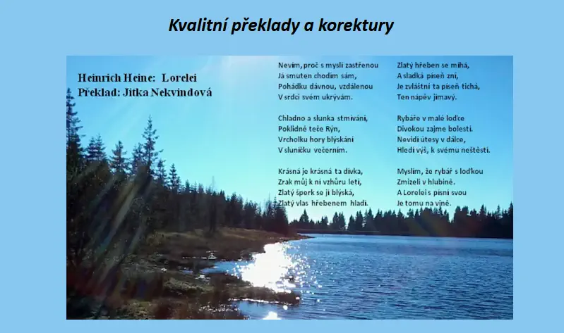 Překlady z němčiny a do němčiny, Lorelei