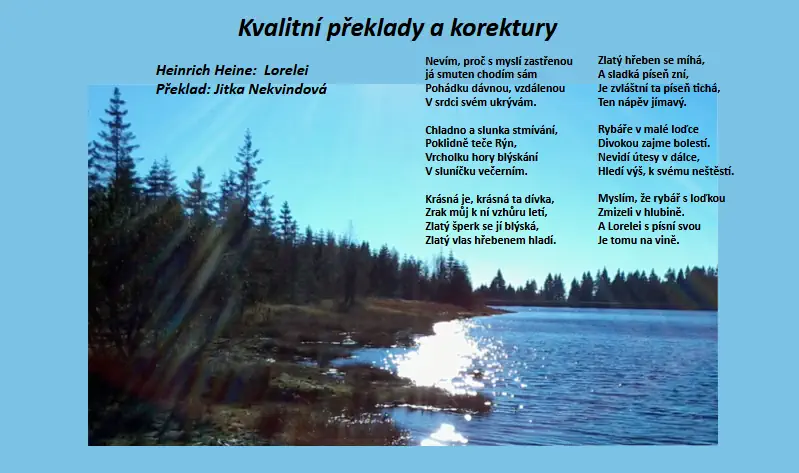 Překlady z němčiny a do němčiny, Lorelei
